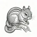 chipmunk tattoo design idea