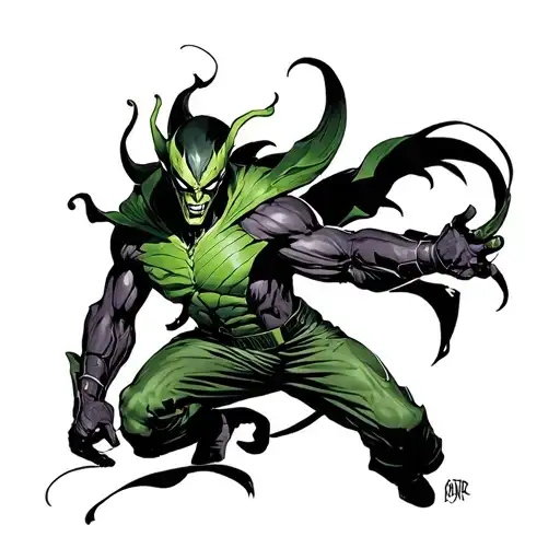 Green Goblin (film) anime style tattoo tattoo design idea