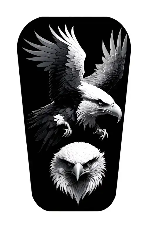 Jet and eagle and titan tattoo design idea
