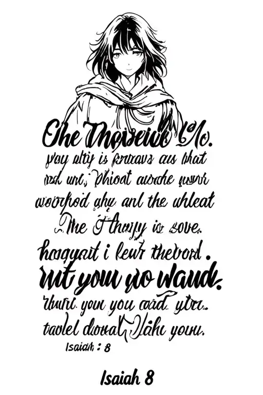 Isaiah 6:8 bible versewritten tattoo design idea