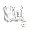 open book with crescent moon tattoo design idea