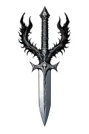 sword blade, wolf head, massacre,  darkest dungeon tattoo design idea