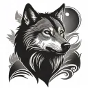 831 wolf tattoo design idea