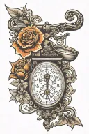 scale balanced tattoo design idea