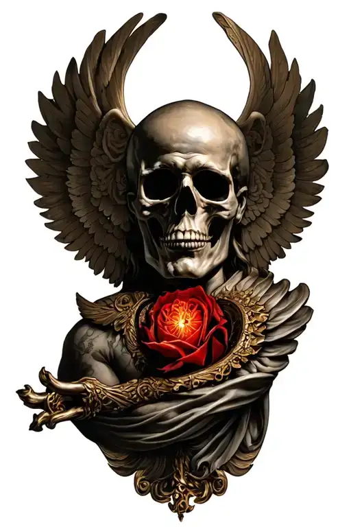 death simbol death or loved one strength god Hermes tattoo design idea