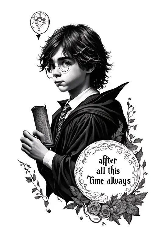 after all this time, always, Harry Potter inspired tattoo tattoo design idea