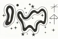 Galaxy Space black tattoo design idea