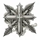 My grandparents name and death dates - John Calvin cox jr 9•9•2020 and Mary Ann bowers 12•30•2020 with an cross  tattoo design idea