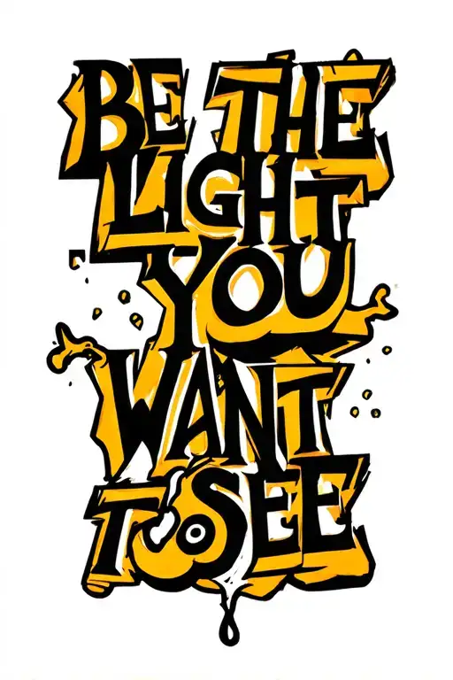 "Be the light you want to see" a molotov cocktail, l s d tattoo design idea