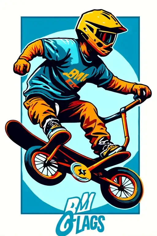 bmx snowboarding 6flags tattoo design idea
