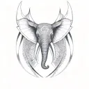 African elaphant totem tattoo design idea