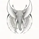 African elaphant totem tattoo design idea