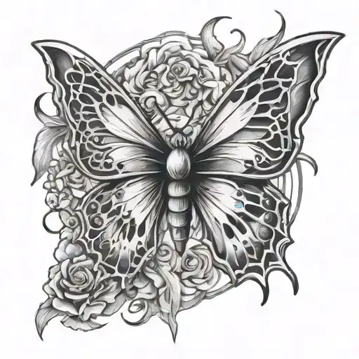butterfly effect reaper tattoo design idea