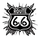 Route 66 tattoo design idea
