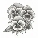 pansies t d v tattoo design idea