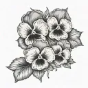 pansies t d v tattoo design idea