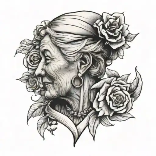memories grandmother  tattoo design idea