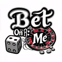 Written in the negative "Bet On Me" with a outline of Russian dice and roulette and among these three shakes tattoo design idea