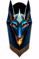 anubis with blues tattoo design idea