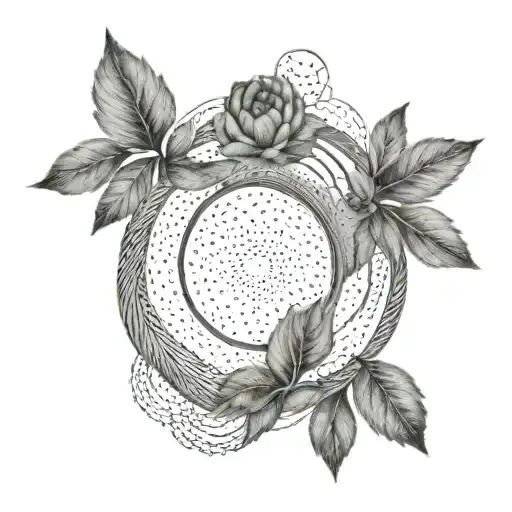 simplicity, infinite love in the middle tattoo design idea