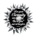 Serenity Prayer tattoo design idea