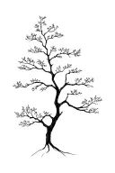 dead walnut tree tattoo design idea