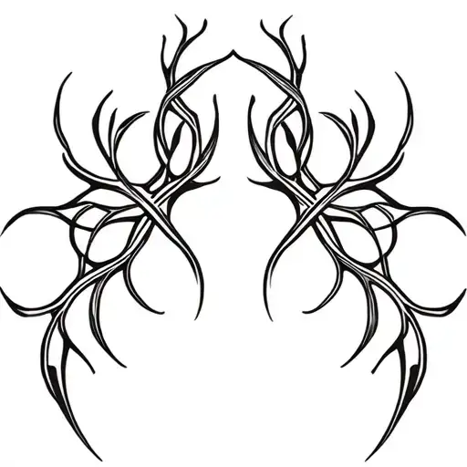 Smooth, branching lines like soft energy veins. Organic and calm, no shading, natural anatomical flow. tattoo design idea