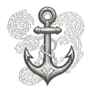 detailed anchor tattoo tattoo design idea