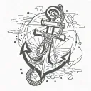 detailed anchor tattoo tattoo design idea