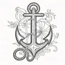 detailed anchor tattoo tattoo design idea