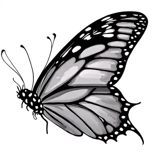 princess sugar plum butterfly tattoo design idea