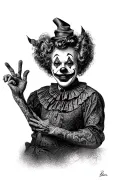 Beno with the Yokeer clown tattoo design idea