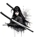 Cyberpunk Katana tattoo design idea