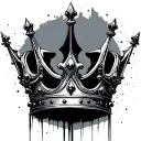 broken crown negative shade tattoo design idea