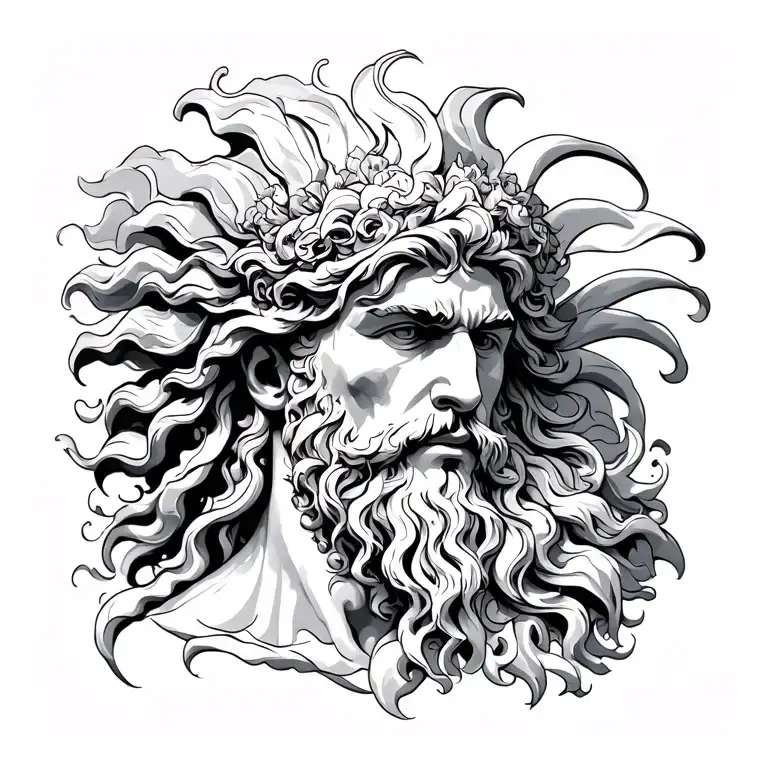 poseidon tattoo design idea