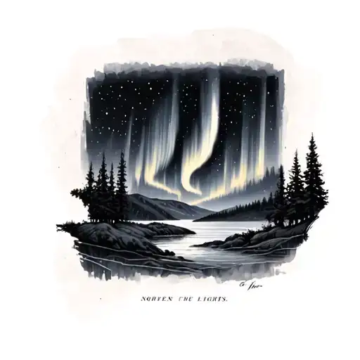 Northern Lights tattoo design idea