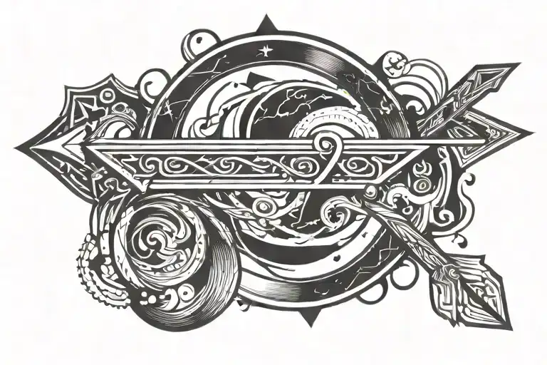 arrow that makes an infinity loop and includes a semi colon tattoo design idea