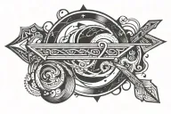 arrow that makes an infinity loop and includes a semi colon tattoo design idea