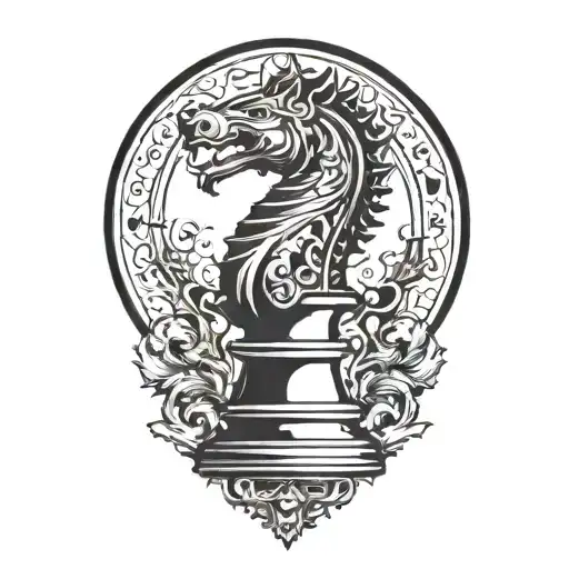 Chess King piece tattoo design idea