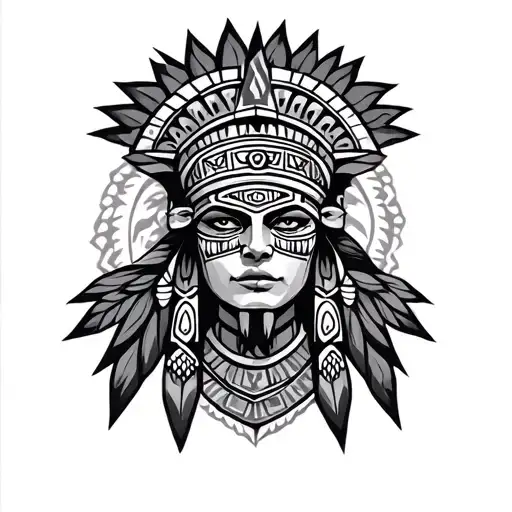 Aztec tattoo design idea