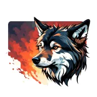 wolf looking forward tattoo design idea
