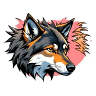 wolf looking forward tattoo design idea