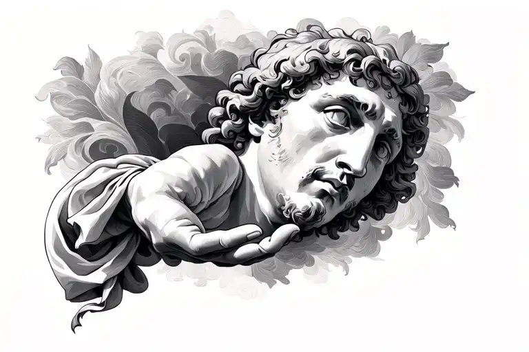 sistine Chapel hand tattoo design idea