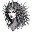 nemesis goddess tattoo design idea