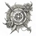 Combined Sagittarius, Libra and scorpio zodiac sign tattoo design idea