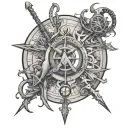 Combined Sagittarius, Libra and scorpio zodiac sign tattoo design idea