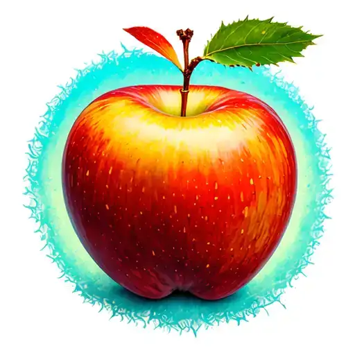 Oilfield desert nopales and small apple tattoo design idea