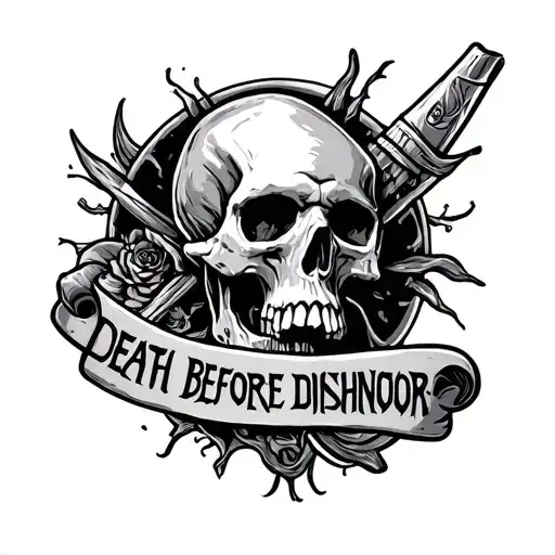 death before dishonor  tattoo design idea