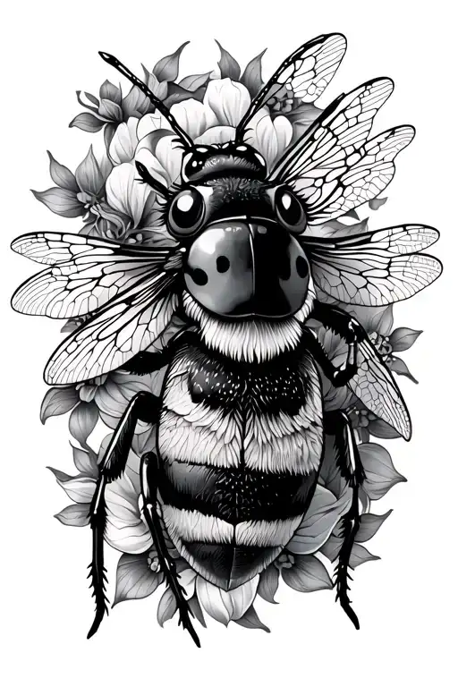 honey bee, dragon fly, lady bug, pixie tattoo design idea
