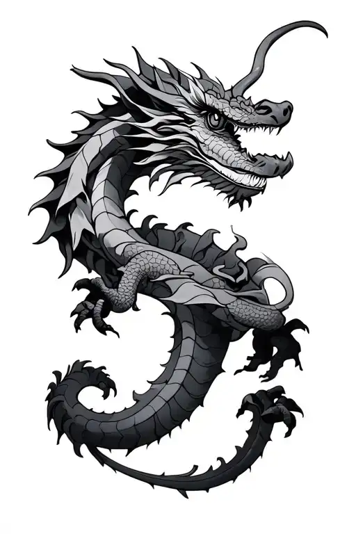 Dragon Wrapped Around Arm tattoo design idea
